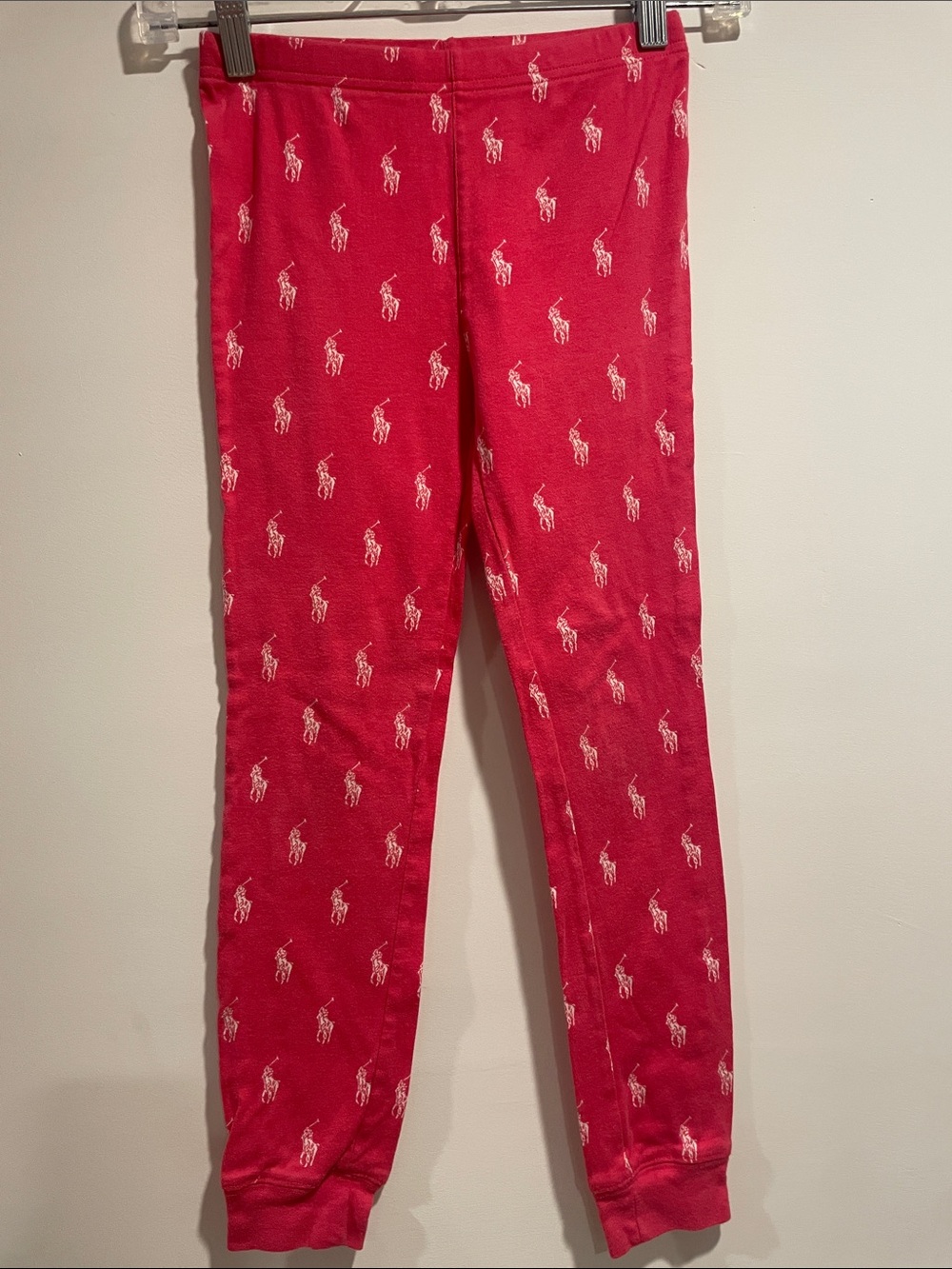 Ralph Lauren Pink Allover Pony Logo leggings